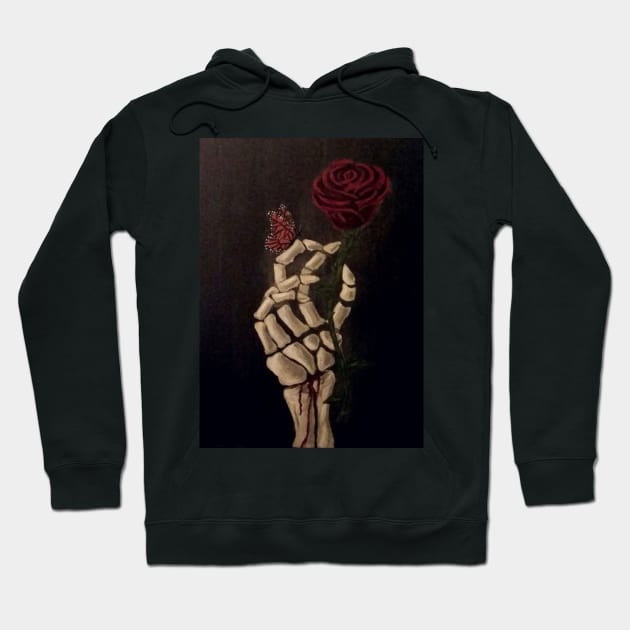 Life In Death's Grip Hoodie by Macabre Painted Masterpieces